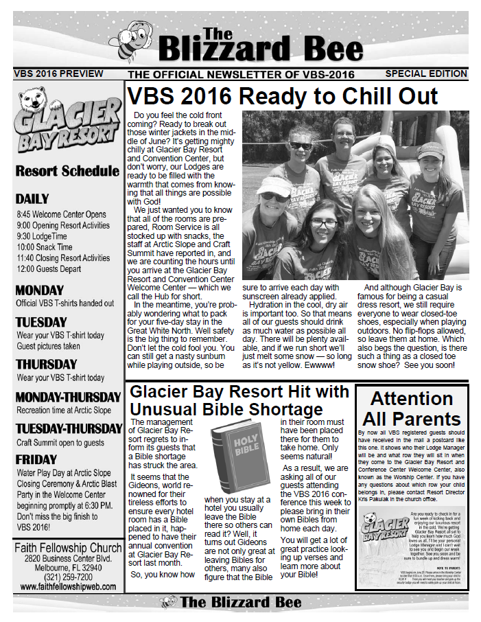 VBS 2016 Preview Newsletter