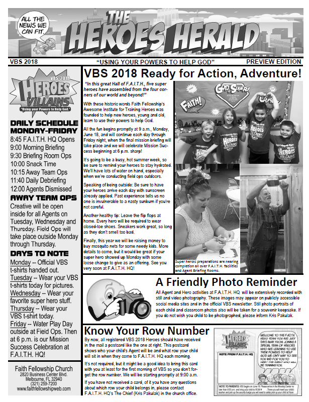 VBS 2018 Preview Newsletter